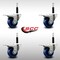 Service Caster 3'' SS Solid Poly Swivel 3/4'' Expanding Stem Caster Set Total Lock Brake, 4PK SCC-SSEXTTL20S314-SPUS-34-4 - alternate 4
